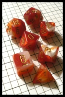 Dice : Dice - Dice Sets - Chessex Gemini Red White and Gold CHX26443 - Gen Con Aug 2011